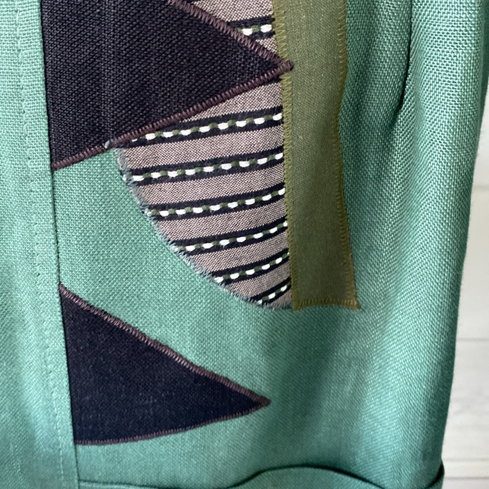 Vintage Beppa Geometric Patch Pattern Blazer 100%… - image 5